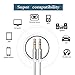 Aux Cable / Aux Cord / Audio Cable for car, (2-Pack 3.3Ft)Cone 3.5mm Nylon Braided Male to Male Auxiliary Cable for Car, Beats Headphone, iPhone, Computer, Home Stereo and Other Devices(Silver)