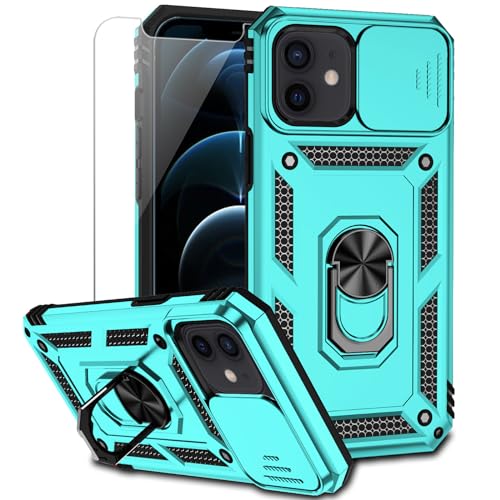 for iPhone 12 Mini Case with Camera Lens Cover HD Screen... en promo sur Amazon