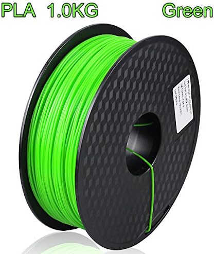 3D Printer PLA Filament-1KG 1.75mm - Green PLA 3D Pen Filament, Dimensional Accuracy +/- 0.02mm, 2.2 pound Spool for Monoprice, FlashForge, MakerBot, Reprap Guru, Einstart, HICTOP,ALUNAR and etc