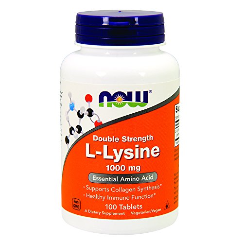 NOW L-Lysine 1000 mg Double Strength,100 Tablets