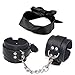 Handcuffs PU Leather Adjustable Soft Wrist Cuffs + Blindfold