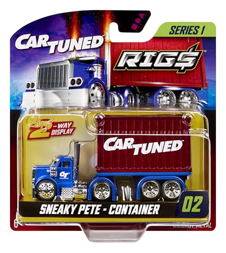 CarTuned™ Rig$ Container Case- Sneaky Pete, Blue and Red DieCast Truck, Style 3