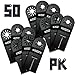 50pk Precision Japan Tooth Wood & Plastic Multi Tool Blades Compatible Wth Fein Multimaster Makita Genesis Bosch Dremel Craftsman Bolt-on Nextec Ridgid Ryobi Makita Milwaukee Dewalt Rockwell Hyperlock Chicago Stainley Skil King Canada Multi Tools