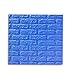 5-Pack 3D Brick Wall Panels Stickers PE Foam Self Adhesive Wallpaper Removable Wall Decoration,27.5’’30.30.27’’/pcs (Blue)