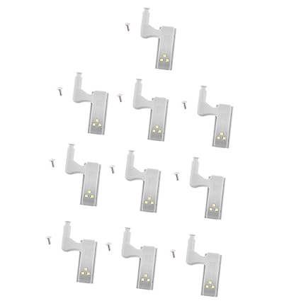 Segolike 10 Pieces Universal Furniture Wardrobe Inner Hinges Led Sensor Light System
