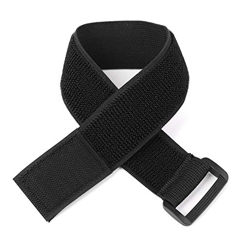 Zeltauto Elastic Hook and Loop Cable Tie Fastening Cable Strap Adjustable Magic Securing Cord Organizer (Black, 16 In, 4 Pcs)