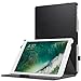 MoKo Case Fit iPad 9.7 5th/6th Generation - Genuine Leather Slim-Fit Multi-Angle Folio Cover Case with Auto Wake/Sleep Compatible with Apple iPad 9.7 Inch 2018/2017, Black