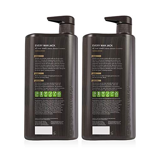 Every Man Jack Mens Cleansing 3in1 All Over Wash for All Skin and