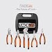 Tacklife 5 Piece Pliers Set, High-Density Chrome Plated Finish and High Shear Force, Suitable for Multiple Thread Screwing, Portable Carrying Case Included, HPS1A
