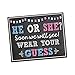 Katie Doodle Baby Gender Reveal Party Supplies Favors Decorations Centerpiece | Includes 8x10 Wear-Your-Guess Sign [Unframed], GR502, Black/Pink/Blue