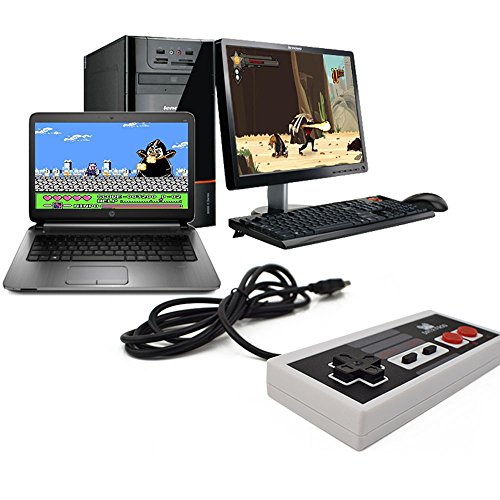 2 Packs USB Controller for NES, Classic USB Famicom Game Gaming Controller Joypad Gamepad for Laptop Computer Windows PC/MAC/Raspberry Pi
