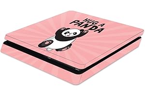MightySkins Skin Compatible with Sony PS4 Slim Console - Hug A Panda | Protective, Durable, and Unique Vinyl Decal wrap Cover