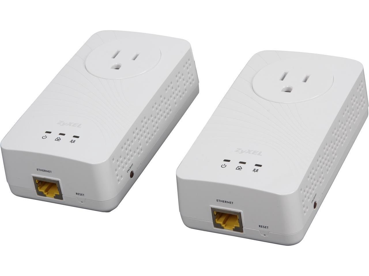 Buy ZyXEL 600 Mbps Mini Powerline AV2 Gigabit Adapter with AC Pass ...