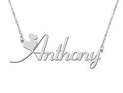 Aoloshow Stainless Steel Silver Anthony Name