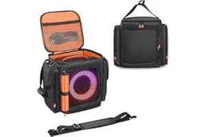 OCXLLEATLY Speaker Travel Tote Bag Compatible with JBL Partybox Encore Essential/Essential 2, Carrying Case with Side Pockets For Portable Speaker and Accessories