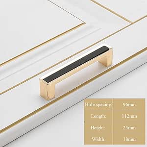 JNML Tirador Dorado Muebles Simples Gabinete Tirador de Puerta Dorada