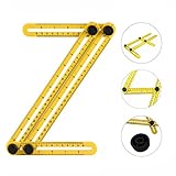 Angle-izer Template Tool with 4-Sided Multi-Angle Ruler Measures Both Inches and Centimeters for Builders Craftsmen Home Industry (Misc.)