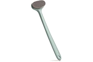 surlees Back Scrubber for Shower, Bath and Body Brush for Elderly, Men and Women, 15 Inch / 38 CM (Cyan, soft-6)