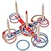 Juegoal Ring Toss Throwing Game Indoor Outdoor Game with 5 Ropes 10 Plastic Rings for Kids