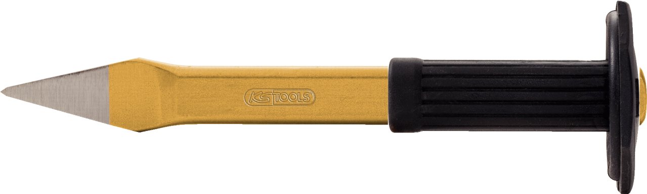 KS Tools 162.0294 Cross chisel with hand grip, flat, oval, 9x300mm