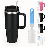Ammarra 40 oz Tumbler with Handle and Straw | Insulated Stainless Steel Travel Mug with Leak Proof Lid | Cup Holder Friendly | BPA Free | Keeps Cold 12 Hours Hot 8 Hours