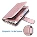 ULAK iPhone 5s Case, iPhone 5 Case, iPhone 5s/5/SE Wallet Case, Fashion PU Leather Magnet Wallet Flip Case Cover with Built-in Credit Card/ID Card Slots for 5s 5G 5 SE,Rose Gold