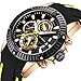 Men Business Watch, MINI FOCUS Quartz Chronograph Watches (Exquisite Dial, Alloy Case), Silicon Band Strap Casual Wristwatch for Men Gift