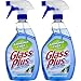 Glass Plus Glass Cleaner, 32 fl oz Bottle, Multi-Surface Glass Cleaner (Pack of 2)