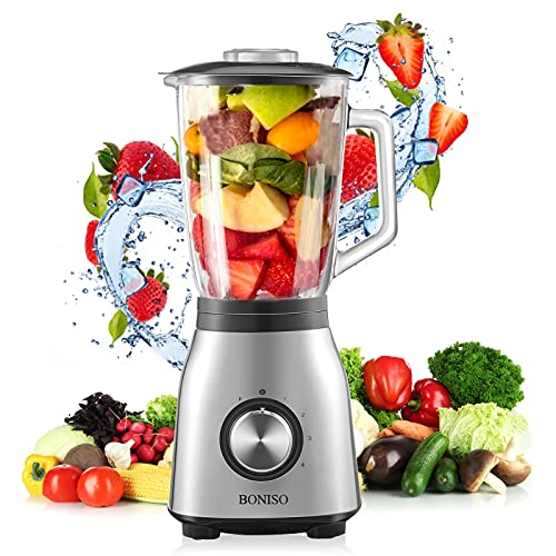 BONISO Countertop Blender High Speed Countertop Kitchen Food Mixer for