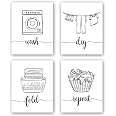 Amazon.com: HPNIUB Funny Laundry Quotes Art Print, Set of 4 (8”X10 ...