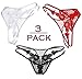 Josi Minea Women's 3 Pack Sexy Lace Thong Panty - One Size Fits All (fits S/M/L)