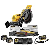 DEWALT DHS790AT2 FLEXVOLT 120V MAX Corded / Cordless 12" Double Bevel Compound Sliding Miter Saw (includes 2 Batteries & Fast Charger)