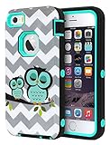iPhone 5S Case,iPhone SE Case,Cafeleo 3 in 1 Ultra Slim Tough Rugged Bumper Cover Shockproof High Impact Soft TPU Hard PC Back with Heavy Duty Armor Combo Defender for Apple iPhone 5 5S SE