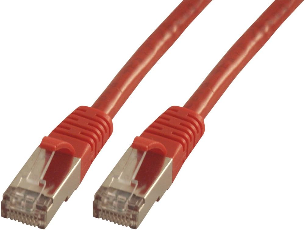 MCL 1m Cat6A F/UTP Patch Cable - Red, Copper,Red