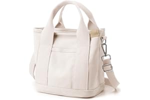 HALEMET Small Tote Bag with Zipper Tote Bag for Women Canvas Crossbody Bag Shoulder Bag Satchel Hobo Bag Messenger Bag 2024