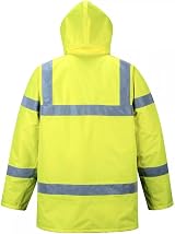 Portwest S460 Hi Vis Winter Jacket Waterproof Reflective Bio Motion XXXL Yellow view 4