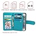 Case for iPhone 5C, xhorizon Premium Leather Folio Case [Wallet Function] [Magnetic Detachable] Fashion Wristlet Purse Soft Flip Multiple Card Slots Case Cover ZA5 for iPhone 5C - Blue
