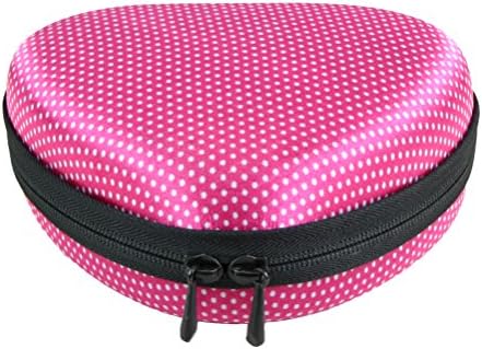 JAM Fashions New Size Adhesive Sticky Bra Storage or Travel Case Lingerie Bag (Pink Polka Dot)