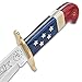 Timber Wolf 2018 American Independence Bowie/Fixed Blade Knife - Collectible Limited Edition, Laser Serialized - 3Cr13 Stainless Steel, Patriotic Blade Etchings - USA Flag Handle Theme - 16