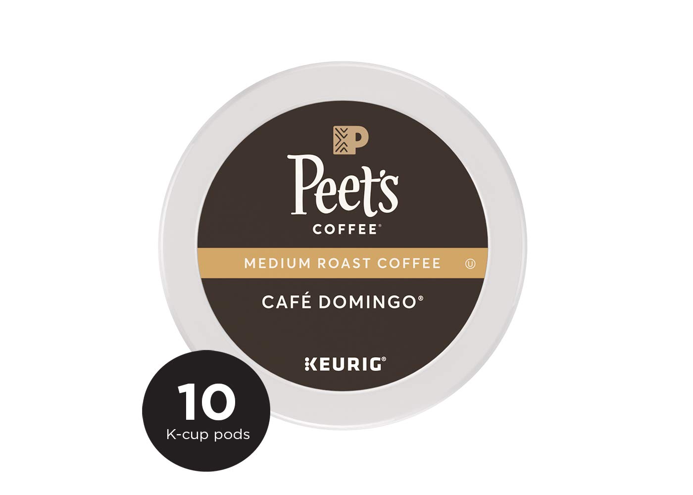 Peet's Coffee Café Domingo Medium Roast Coffee K-Cup, 10 ct