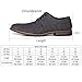 Jivana Men's Suede Oxford Dress Shoes Casual Shoes for Men Lace Up Dark Grey/Brown