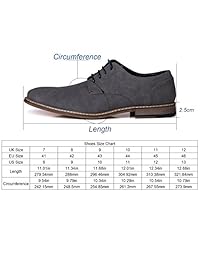 Jivana Zapatos de vestir Oxford de ante para hombre con cordones