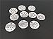 Yansanido Pack of 10 Alloy Silver ''your first breath took mine away'' Round DIY Antique Message Charms Pendant for Making Bracelet and Necklace (your first breath took mine away)