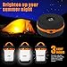 LE 2 Packs Portable LED Lantern Collapsible Camping Light 3 Modes Water Resistant Lamp Battery Powered Flashlight for Outdoor Home Garden Hiking Emergency Outages