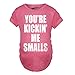 Maternity Kicking Me Smalls Funny T shirt Pregnancy Announcement Novelty Tee Funny Graphic Maternity Tee Baseball Maternity T Shirt Funny Movie T Shirt Pink L