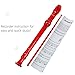 Soprano Descant Recorder 8 Hole-3 Piece Kids Crystal Music Flute w/ Cleaning Rod Bag Instruction Red