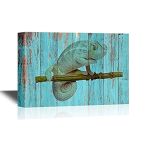 Canvas Wall Art - Abstract Wild Animal Series (12"x18", Chameleon)
