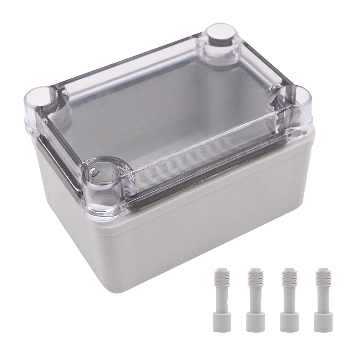 Tiardey Electronic Waterproof IP67 Sealed ABS Plastic DIY Junction Box Enclosure Case Clear - 65 * 95 * 55mm