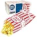 Fit Meal Prep 300 Pack Paper Popcorn Bags Individual Servings 1 Oz, Classic Red & White Striped Popcorn Sleeves, Disposable Popcorn Bags Bulk for Party Popcorn Machine Movie Nights