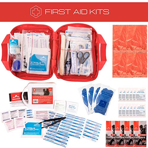 Rescue Guard; First Aid Kit, Hurricane Kit, Disaster Kit or Earthquake Kit; Emergency Survival Kit, Bug Out Bag Supplies, Survival Gear for 12 Days, 6 Days for 2, 72 Hours 4 People (Survival Pack)